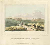 Margate from the Road to Broadstairs Noel 1797 | Margate History
